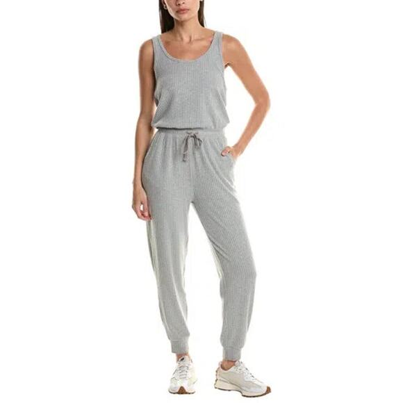 Spiritual Gangster Harmony Gray Rib Jogger Jumpsuit Size Small - Picture 1 of 14